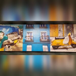 Colorful Cuba- Urban Art Print 35.5" x 12" NEW